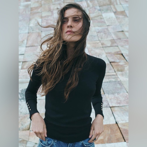 ZARA BLOGGER FAVORITE BASIC KNIT SWEATER - Picture 3 of 8